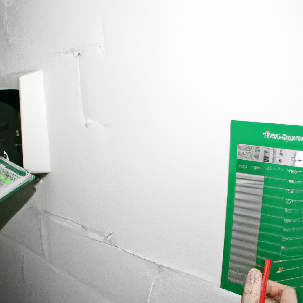 Person conducting home energy audit