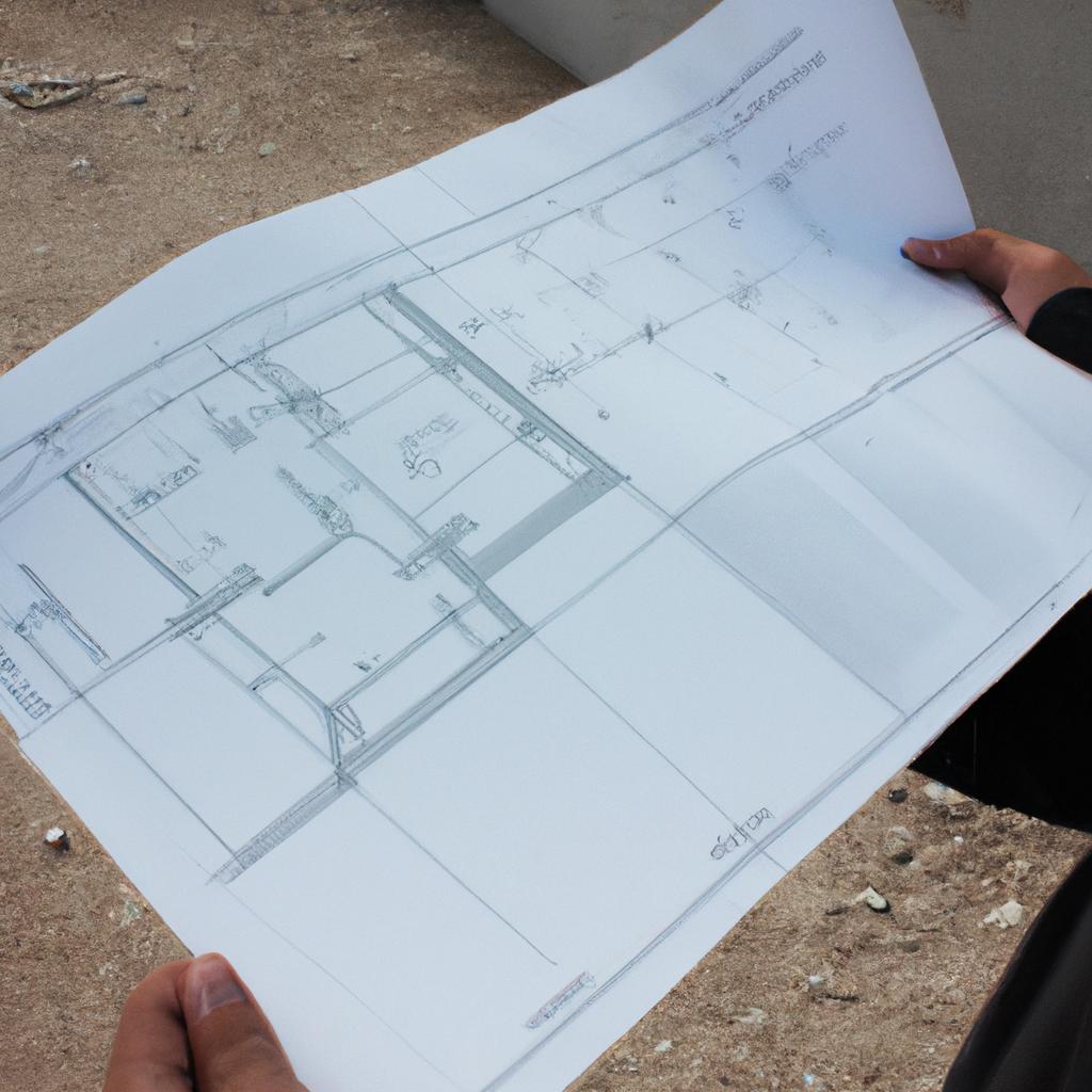 Person holding a house blueprint